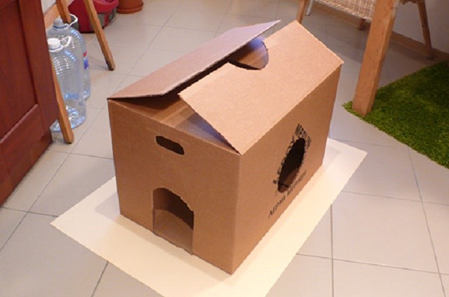 Картонный дом для кота