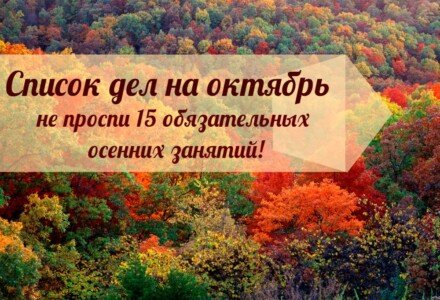 Список дел на октябрь: не проспи 15 обязательных осенних занятий!